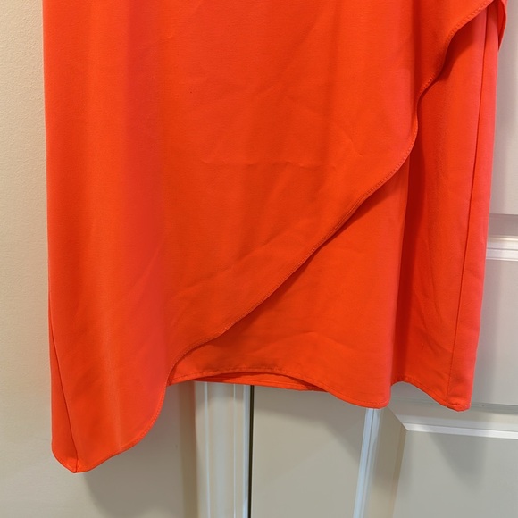 Asymmetrical Orange Dress - Picture 2 of 3
